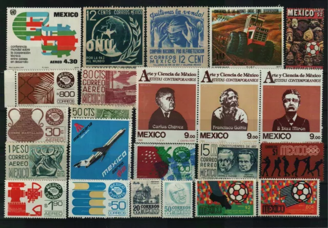 Mexiko - Briefmarken aus dem verschiedenen Jahren - 1 Steckkarte