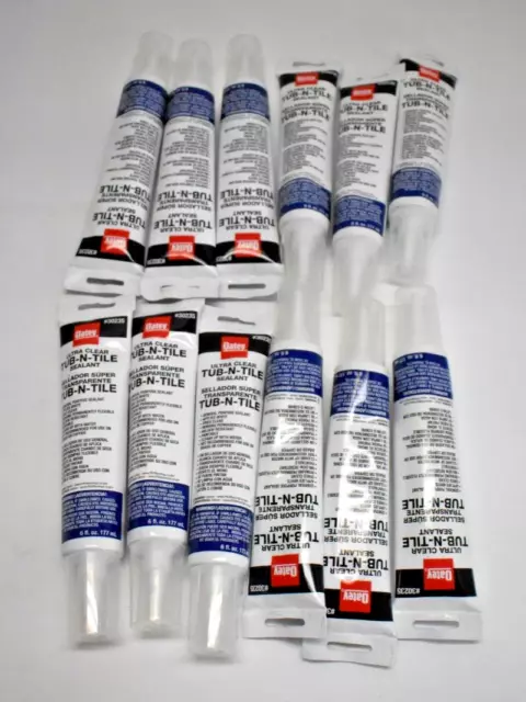 Oatey Tub N' Tile Sealant 30235 Ultra Clear 6 oz Lot Of 12 General Purpose