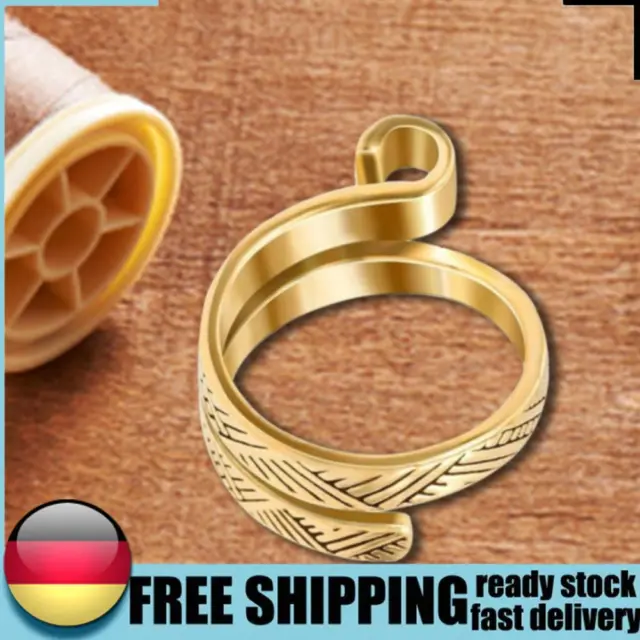 DIY Crochet Ring Hand-Made Adjustable Tension Ring Yarn Guide for Hand Weaving D
