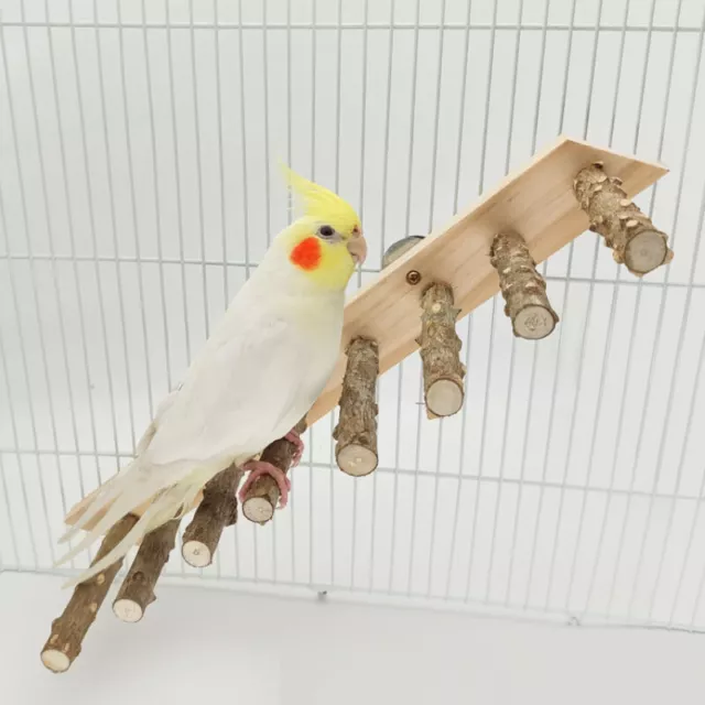 Vogel Holz Leiter Papagei Sitzstange Ständer Sittiche Toys Plateau Käfig Zubehör