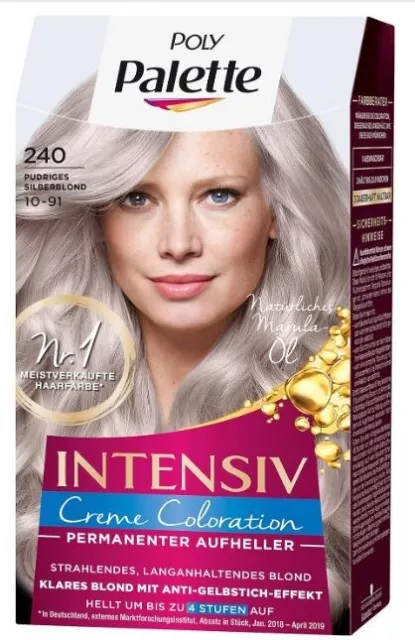 POLY PALETTE Intensiv Creme Coloration 240 Pudriges Silberblond Stufe 3  115 ml
