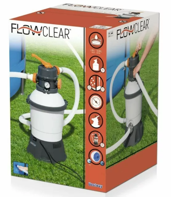 Bestway Sandfilteranlage Pool Reinigung Filter Pumpe 3,028l/h Flowclear