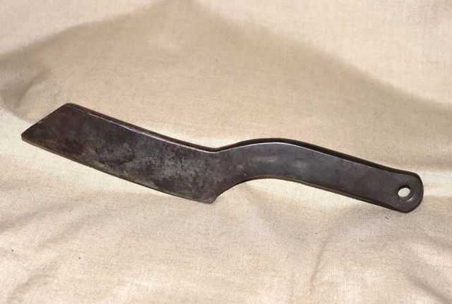 Primitive 19th Century Antique Meat Cleaver Hand Forged Hog Splitter