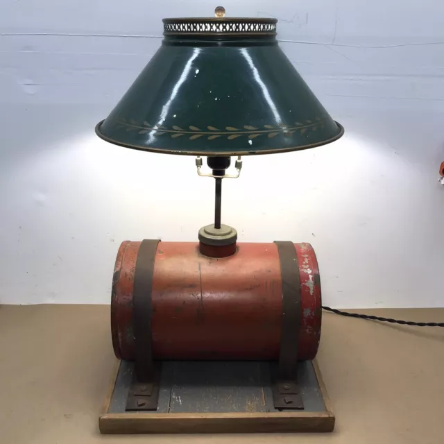 Repurposed Gas Tank Industrial Steampunk Rat Rod Cabin Decor Lamp Light