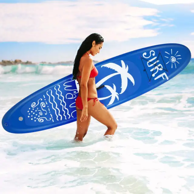 NNECW 335 x 76 x 16cm Inflatable Stand Up Long Surf Paddle Board