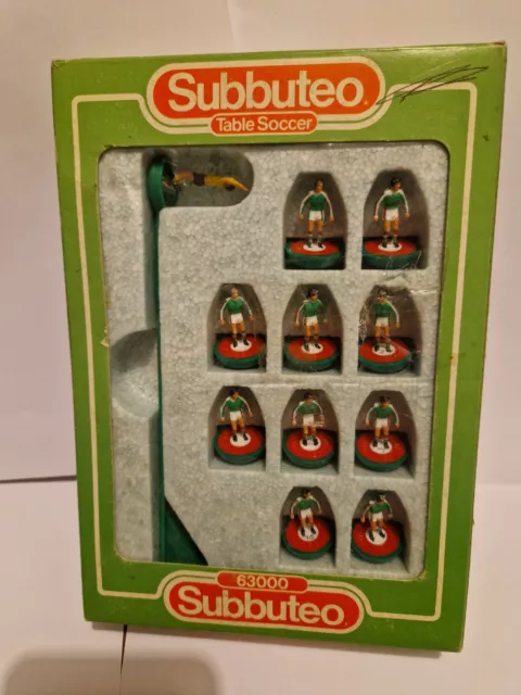 Complete Vintage Subbuteo Lw Lightweight 610 Mexico Football Team