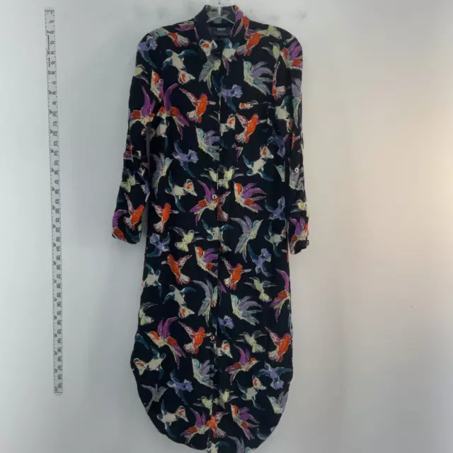 Maeve by Anthropologie Black Floral Shirt Dress - Size 4