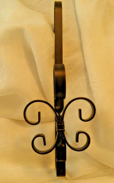 Longaberger Double Over-Door Wrought Iron Metal Hanger Hook Wreath Décor Stamped