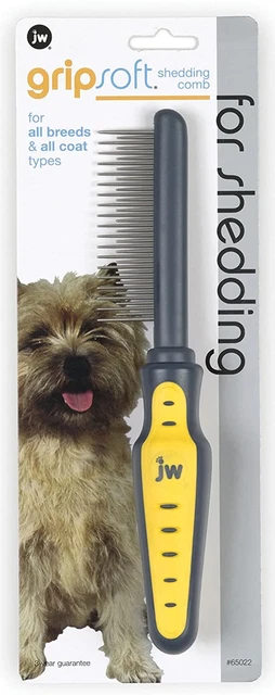 JW GripSoft Shedding Comb for Dogs