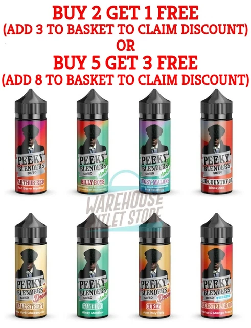 peeky blenders vape juice PEEKY BLENDERS E-LIQUID 100ml 0mg 50/50 VG/PG 25 Flavors | Buy 2 Get 1 Free  | £9.40