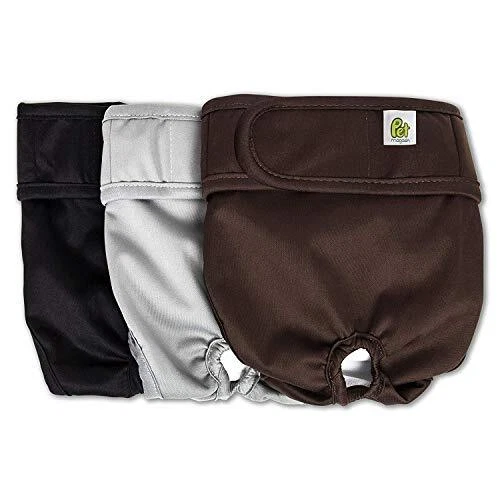 PET MAGASIN Couches Chien Lavable (Lot de 3) - Bandes réutilisables pour Chiens,