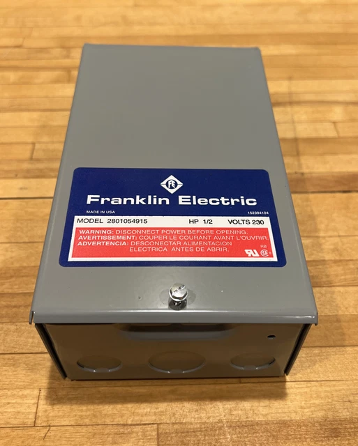 FRANKLIN ELECTRIC 2801054915 230V Submersible Motor Control Box 1/2 HP ...