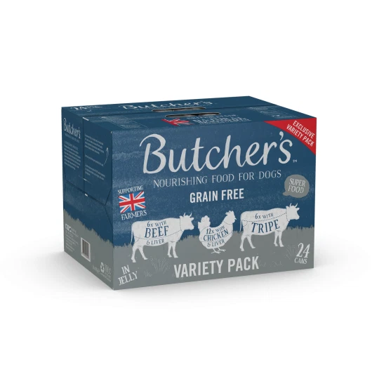 Butcher's Wet  Dog Food Cans Grain Free Mixed Recipes in Jelly 24x400g