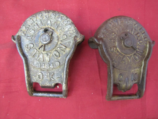 Antique Myers & Bro Cast Iron Hardware Hanger Barn Door Sliding Door Roller 3