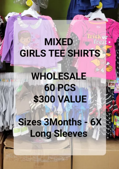 Wholesale Bulk Clothing Lot Kids Girls Shirts ALL Brand New Mixed box Resale nwt