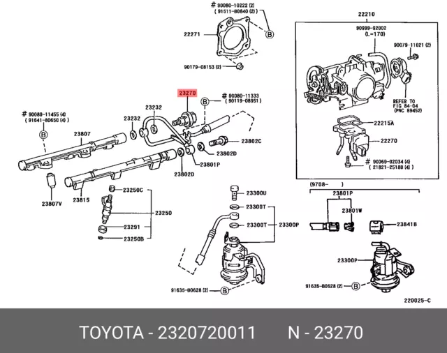 Original damper assy, fuel pressure pulsation, 2320720011 for TOYOTA 23207-20011