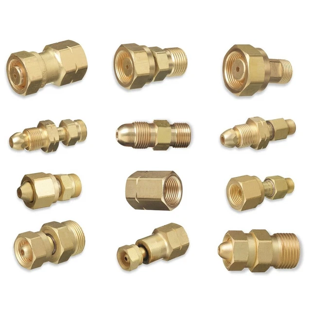 Adattatori acetilene da cilindro a regolatore flessibile CGA200 CGA300 CGA510 CGA520