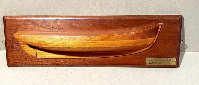 Vintage Wooden Half Hull Boat Model. Man-o-war Dingy By Joe Albury. Beautiful