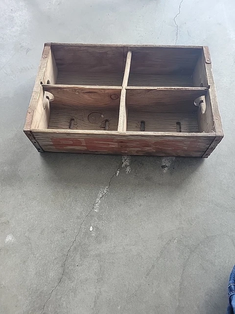 VINTAGE PEPSI COLA Soda Wood Crate Box & Dividers $20.00 - PicClick