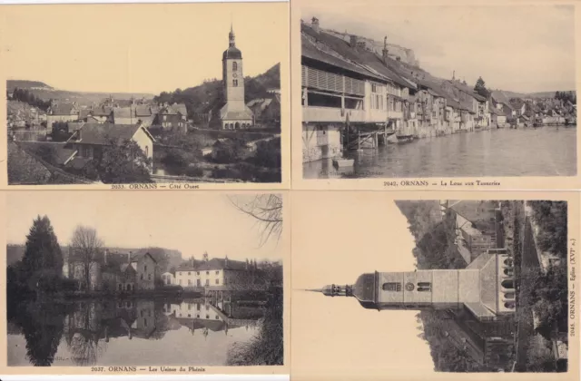 ORNANS DOUBS 3 Vintage Old Postcards Lot of 4