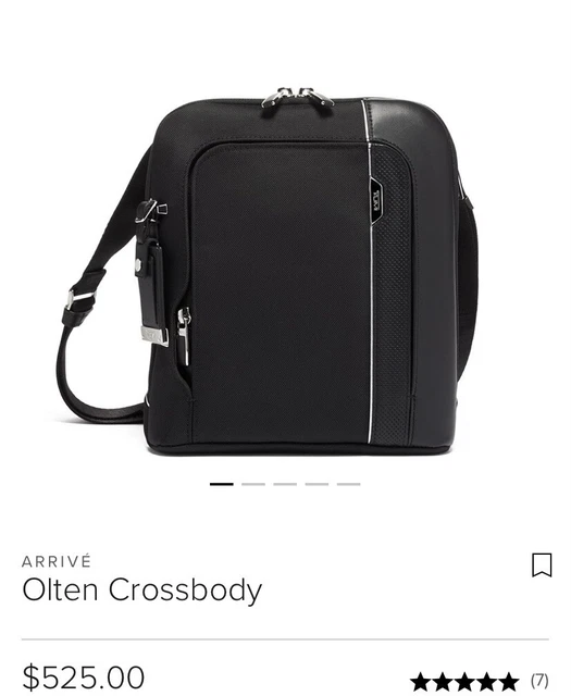 Tumi Arrive Olten Crossbody Sling Bag  - Black and Chrome MSRP $525