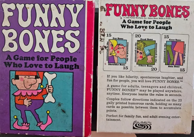 Funny Bones - 1968 Parker Brothers  Card Game - Complete