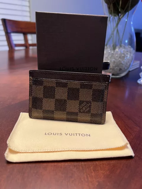 Louis Vuitton, Accessories, 207 Authentic Louis Vuitton Small Card Holder  In De Damier Ebene