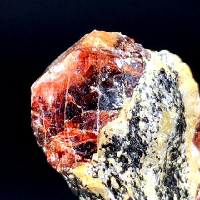 Dome Shape Zircon Crystal Top Quality On Specimen Color Blood Red Origin Skardu