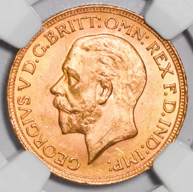 CHOICE UNCIRCULATED 1930-SA (PRETORIA) SOUTH AFRICA King George V Gold Sovereign