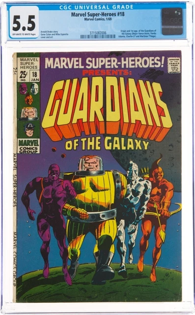Marvel Super Heroes #18 CGC 5.5 (Marvel 1969) Origin/1st app Guardians of Galaxy