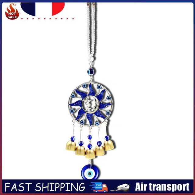 Turkish Blue Eyes Amulet Hanging Lucky Pendant Wind Chime Ornament Outdoor Decor
