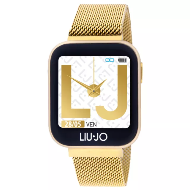 Smartwatch Donna LIU JO LUXURY SWLJ004 Acciaio Mesh Gold Dorato Touchscreen