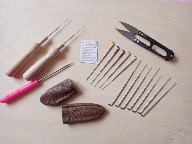 Kit de fieltro de aguja, con agujas de fieltro y accesorios