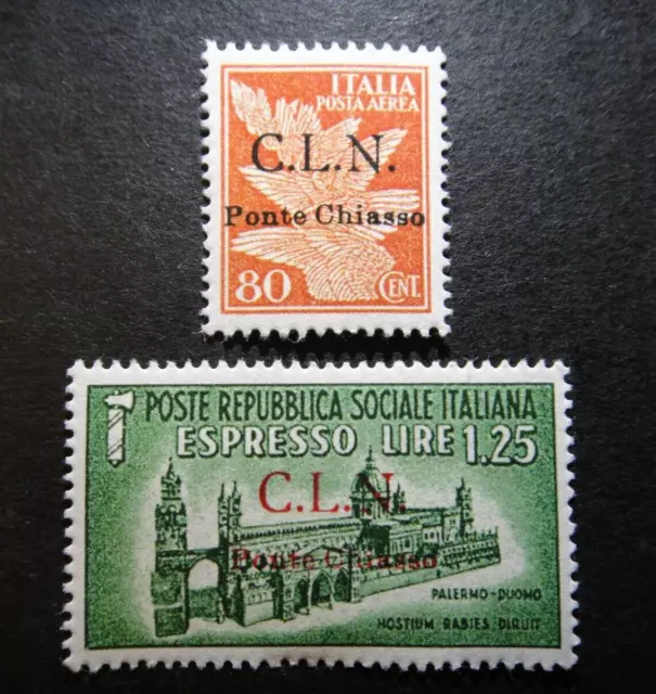 Italy  1945 Stamps MNH CLN Ponte Chiasso Overprint