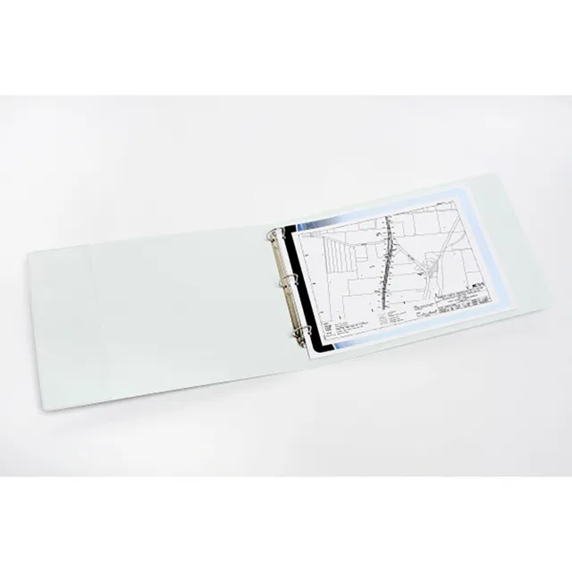 Marbig Clearview Insert 3 D-Ring 32mm A3 Binder File Organiser Landscape White