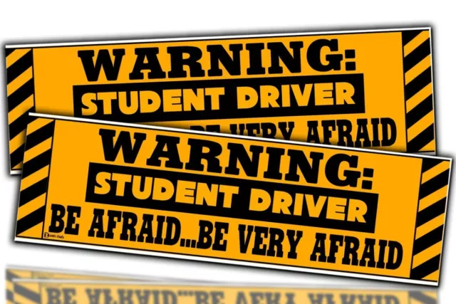 Zento Deals 2x Car Warning Student Driver Be Afraid Reflective Magnet Sign Decal