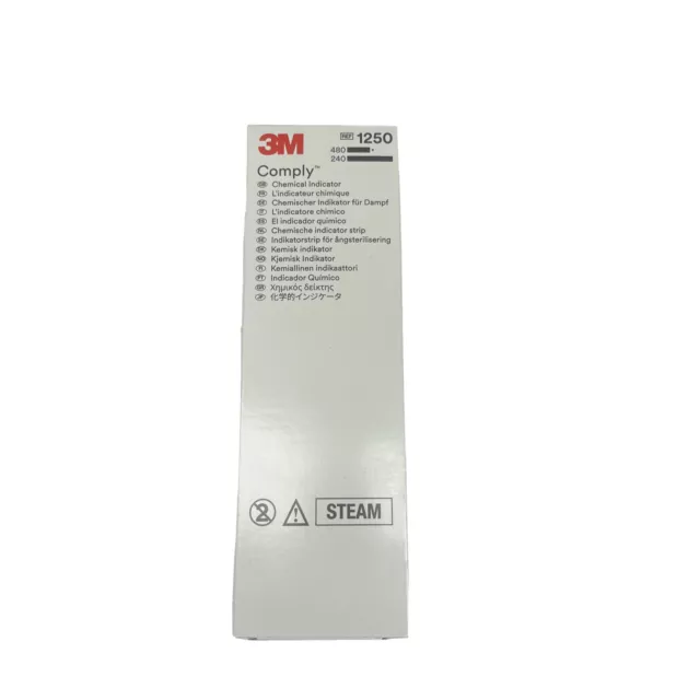 3M™ Comply™ Steam Chemical Indicator Strip, 1250, Type 4, 5/8 in x 8 in  (1.5 cm x 20 cm), 240/CAR, 8 CAR/CS, 1920/CS