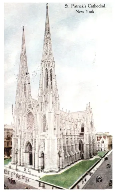 St Patrick's Cathedral,New York.vtg 1919 Postcard*D15