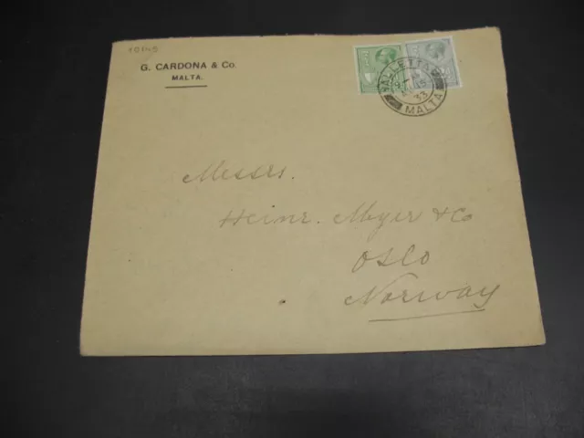 Malta 1933 cover to Norway *10145