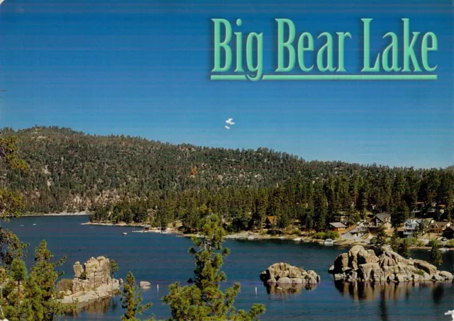 Aerial View- Boulder Bay on Big Bear Lake-California Postcard M16