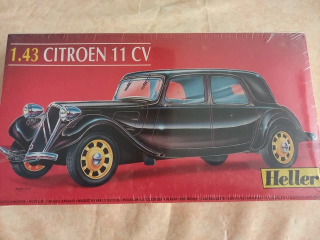 Maquette Vintage Citroën 11 CV Heller - Échelle 1:43, Neuve Sous Boîte