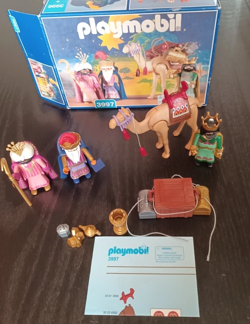 PLAYMOBIL (1999) BELÉN Reyes Magos #3997 COMPLETO con caja ¡MIRA