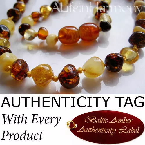 Genuine Baltic Amber Child Necklace MULTICOLOUR AGbA® Certified