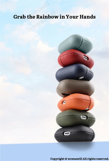 Genuine Leather Lychee Pattern Case for AirPods Pro/3/2/1