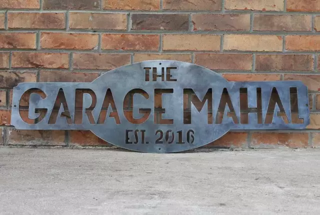 Custom Metal Sign - Personalized Last Name Wall Art - Garage, Workshop, Man Cave