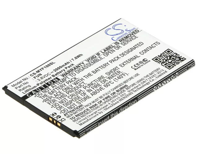 Replacement Battery For MyPhone FUN Mobile, SmartPhone