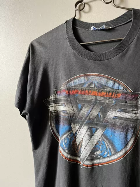 VINTAGE RARE 1970s 1979 VAN HALEN WORLD TOUR T SHIRT. ROCK METAL AC/DC MOTORHEAD