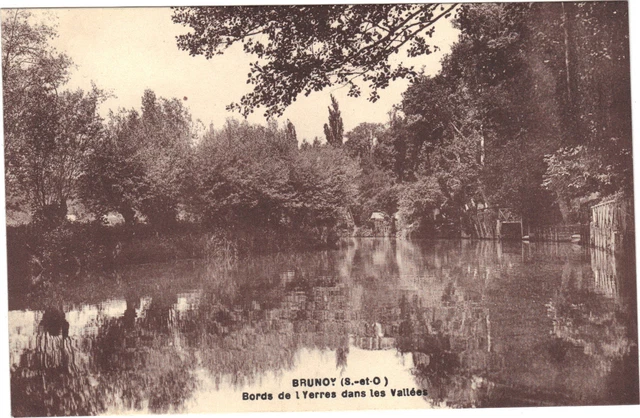 91 - cpa - BRUNOY - Bords de l'Yerres in the valleys
