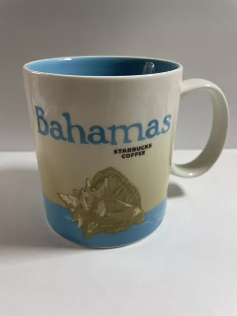 STARBUCKS  Bahamas MUG CUP  2017 ICON SERIES  16 oz TURQUOISE LINED