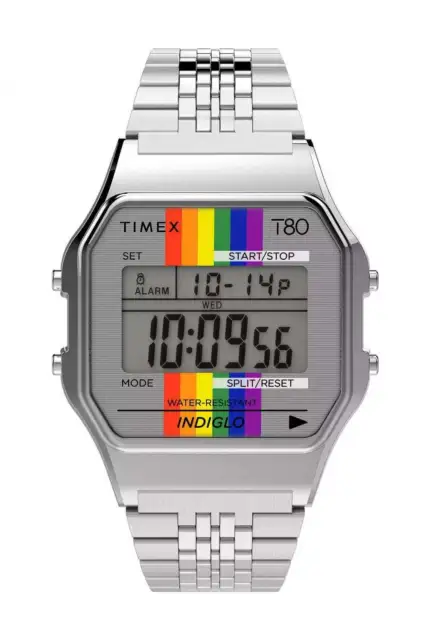Timex T80 Pride Digital Watch TW2U70700